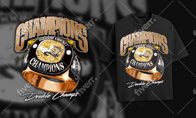 Design amazing custom champions ring tshirt by Happybaron Fiverr
