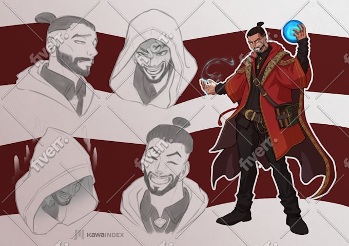 design your character on a character sheet