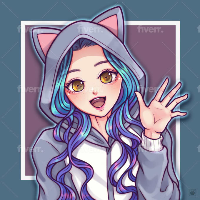 Draw japanese anime or manga style character portrait by Kucingkecil Fiverr
