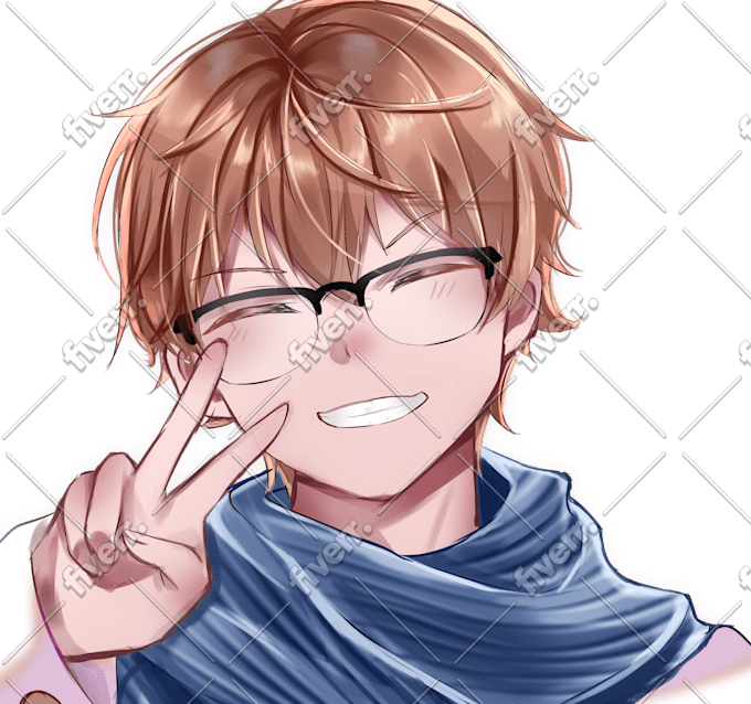 Handsome Anime Boy With Glasses Anime Coloring Book: Boys With