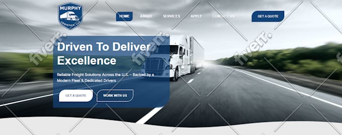design logistics website, trucking, freight broker, dispatch, transport website