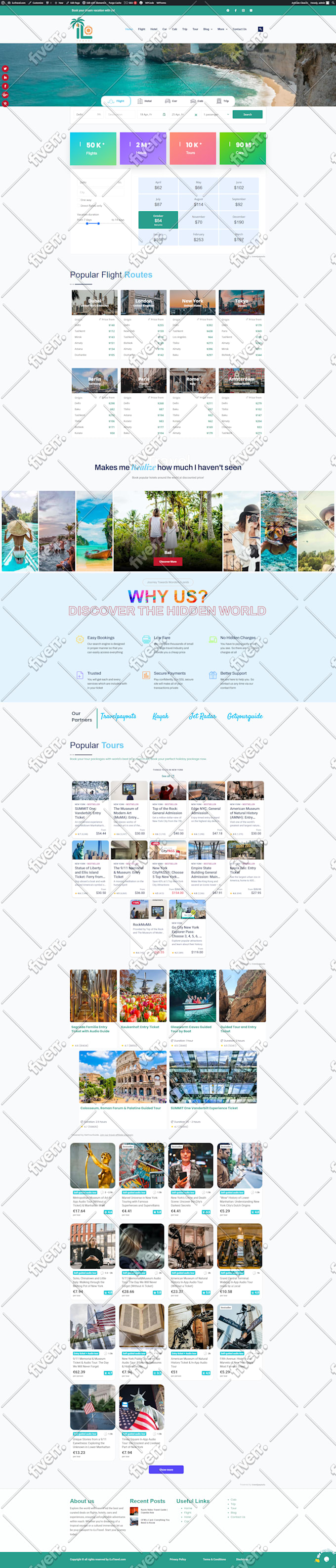 create travel affiliate website for passive income