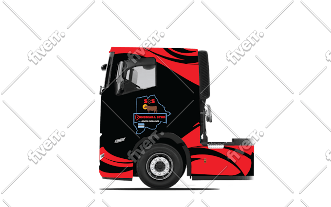 do eye catching professional semi truck wrap, truck wrap design