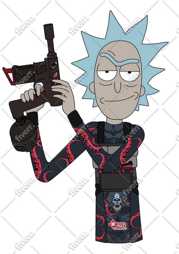 draw you in the rick and morty style