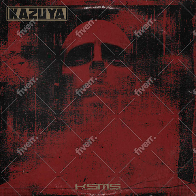 Design 90s acid techno inspired music vinyl label cover art