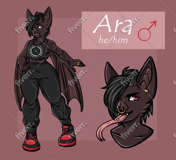 draw you a fullcolor fursona sheet