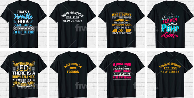 Make trendy custom t shirt design and bulk t shirt design with quick delivery by Tshirtdesigntt Fiverr