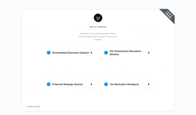 Set up your calendly account for booking appointments scheduling system
