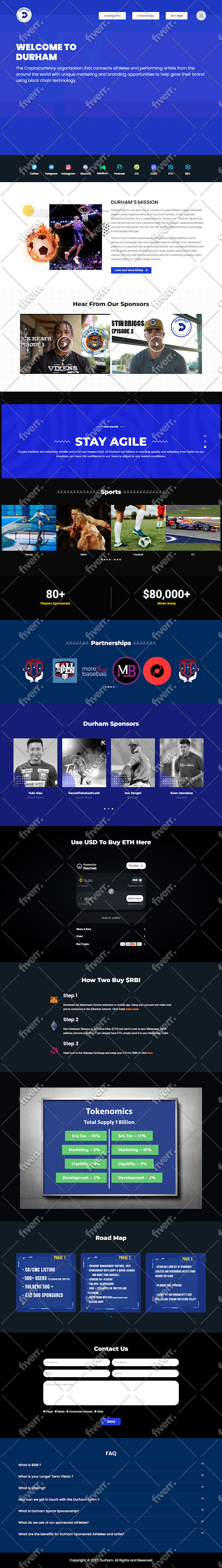 Réaliser un site wordpress pour crypto token, un site de meme coin ou une  conception ui ux pour memecoin