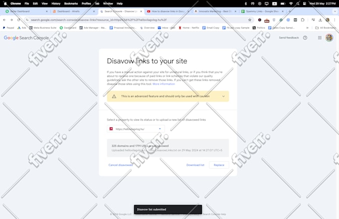 disavow bad and spammy links from site to reduce spam score
