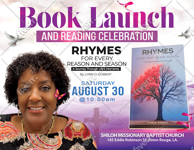 design book signing, launching, book cover flyer or poster