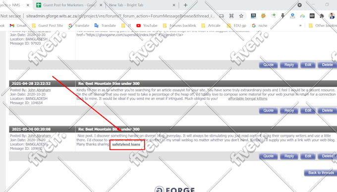 build dofollow forum posting on high quality domains