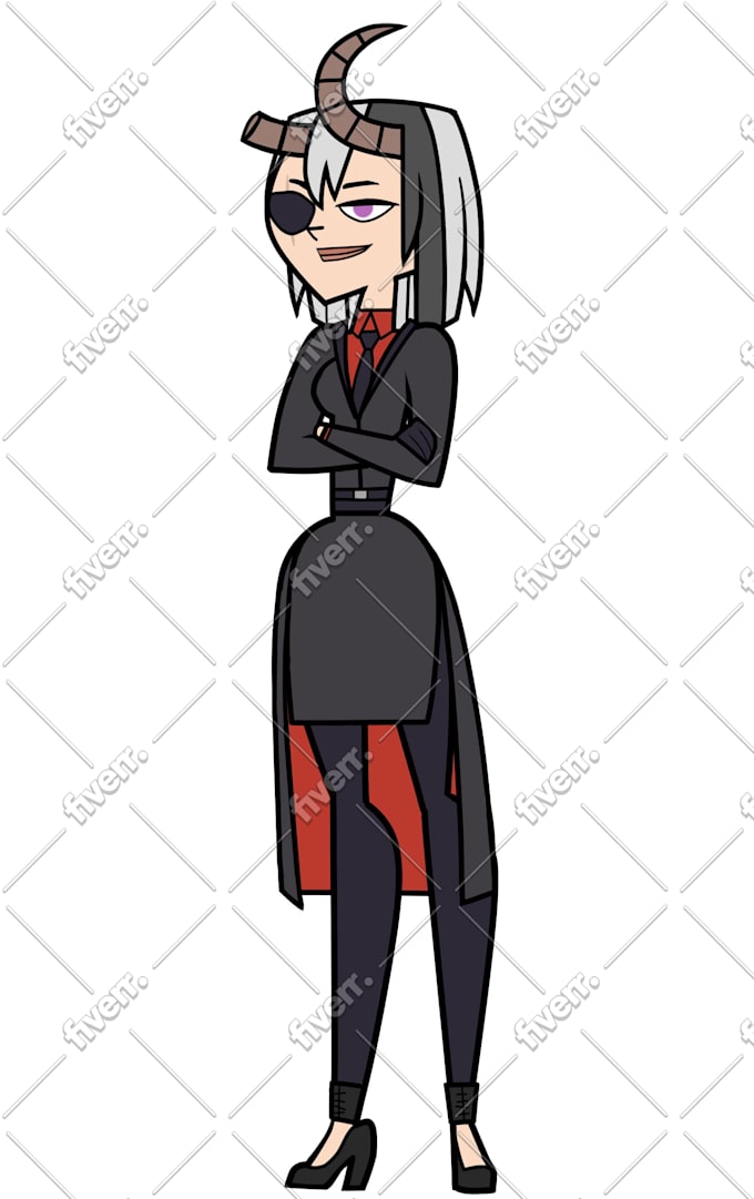 design and draw a character in the total drama art style