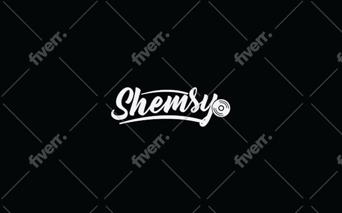 Design music band rap typography dj logo initial text and
