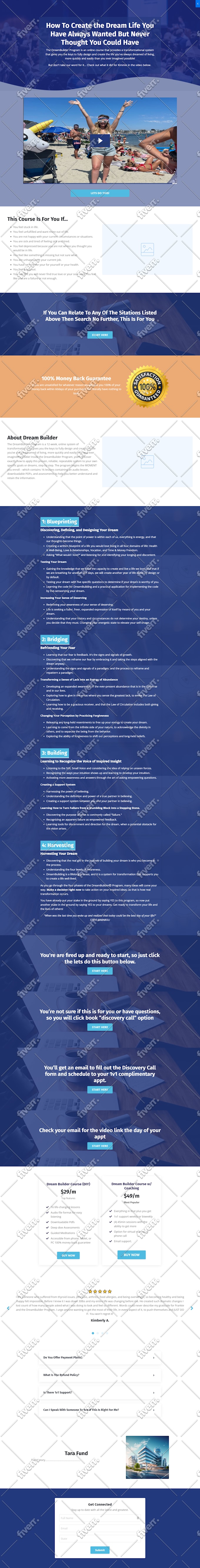 do expert kajabi website design, landing pages, and online course creation