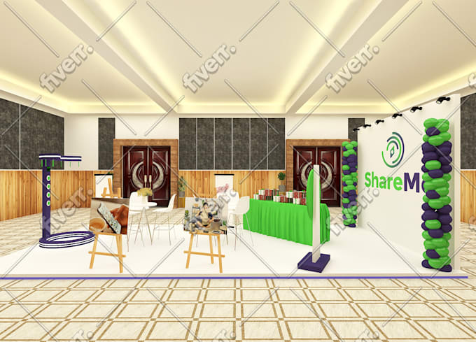 【Creative Booth Design】 Design exhibition booth, kiosk, 3d stand, virtual booth by