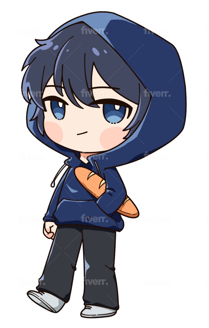 Chibi hoodie sales drawing