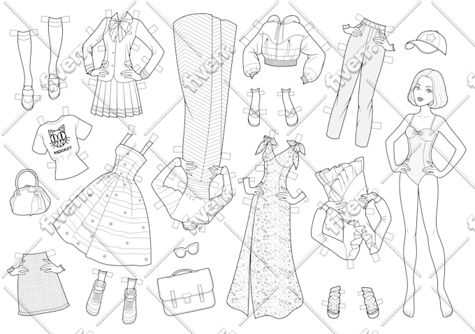 Coloring Pages Kokeshi Doll Disegni Disegno Barbie Da Stampare E