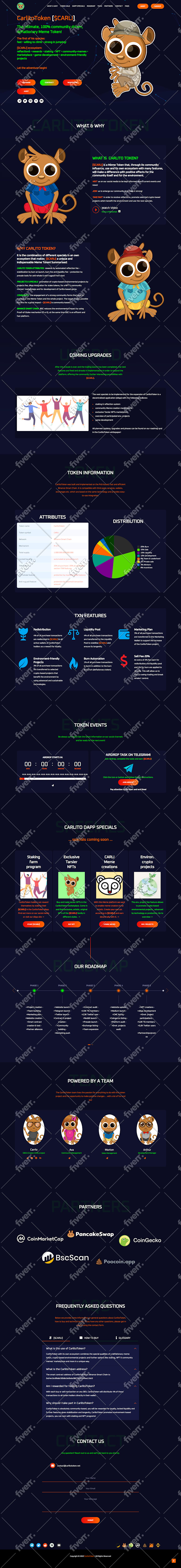 Do wordpress crypto token website, meme coin website or memecoin ui ux  design by Freelance_sapon | Fiverr