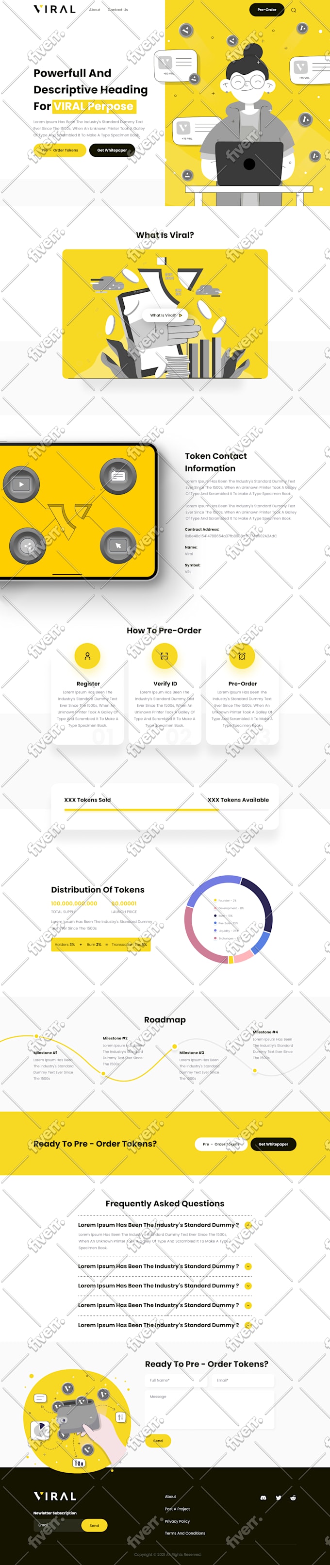 Design a crypto, meme coin, web3, blockchain, ico, dao, defi, memecoin  website by Hipinspire | Fiverr