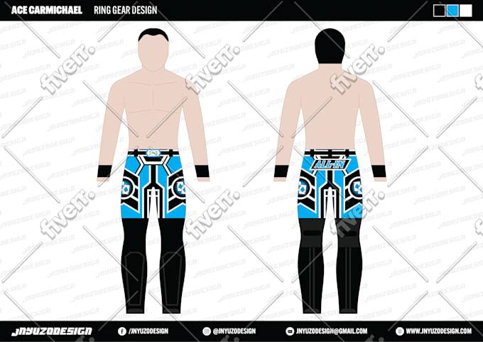Design your pro wrestling gear by Jnyuzodesign Fiverr