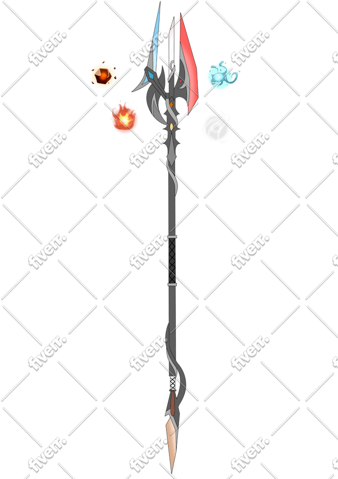 Design your anime and game weapons by Alieenzhou | Fiverr