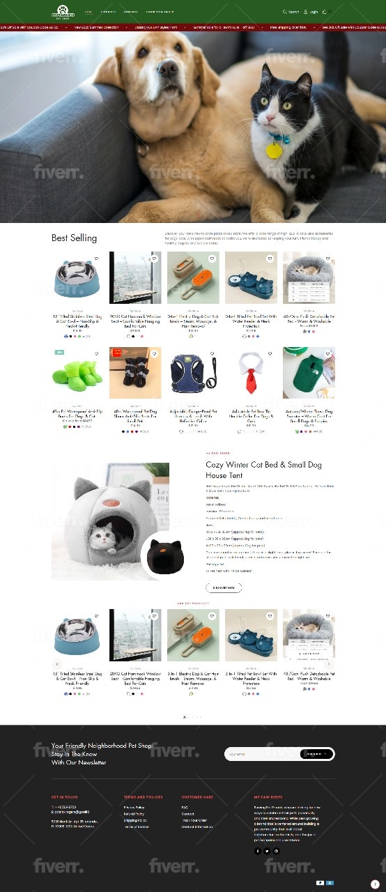 Cat shopify store on sale