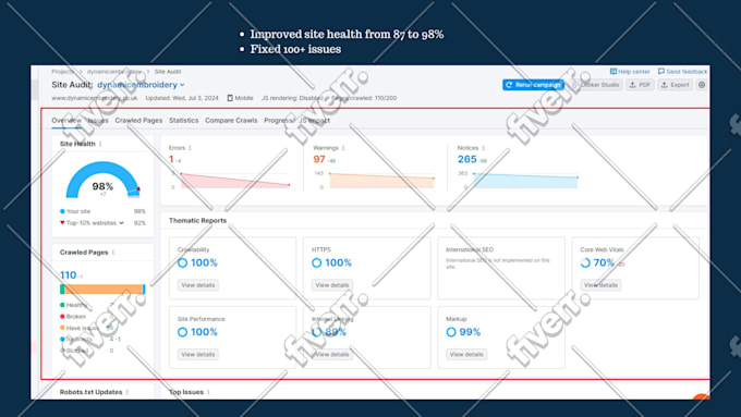 I will fix semrush errors and site audit issues - Image 7