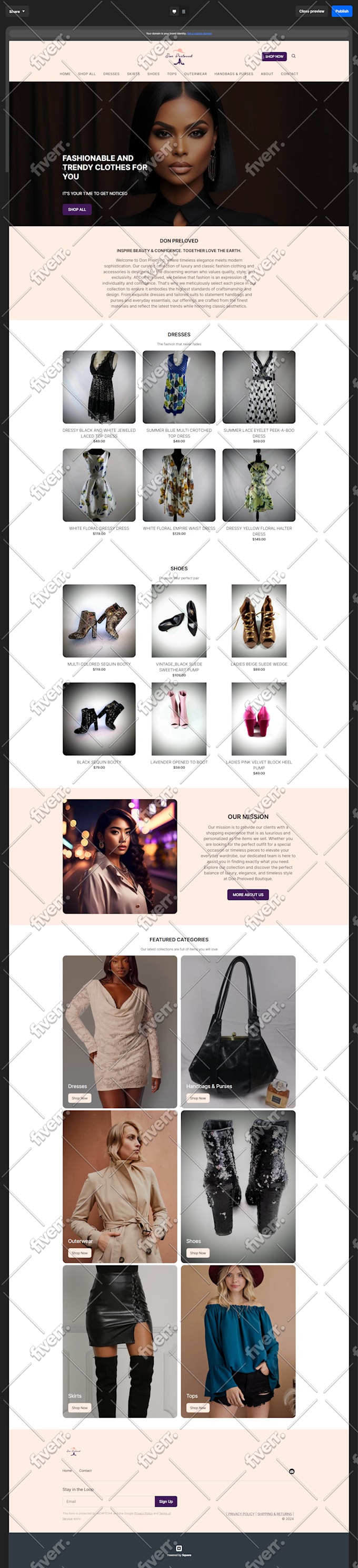 I will square website square online store square website design - Image 6