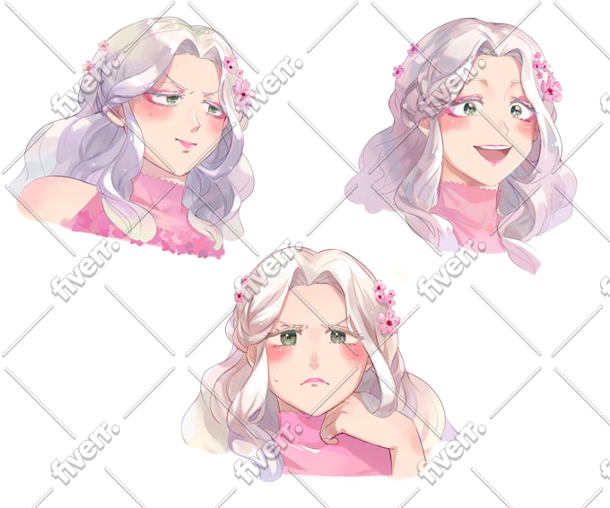 sketch expression sheet of your favourite anime characters
