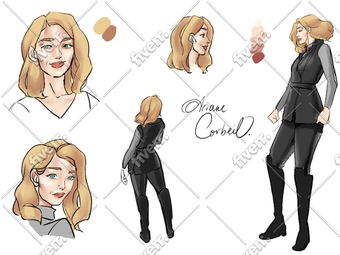 Make a character design concept art for your game by Alfaarouq | Fiverr