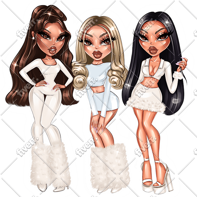 Create bratz style logo for your business by Toonslab Fiverr