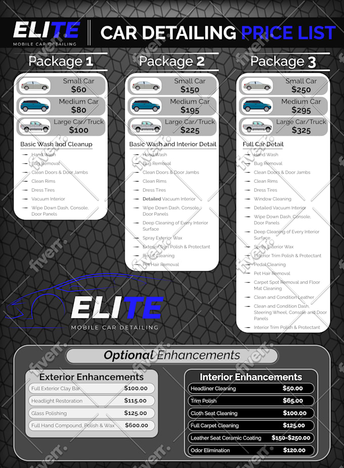 Car Detail Price Sheet: Unlock Affordable Options