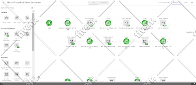 design keap landing page, email campaigns and automations