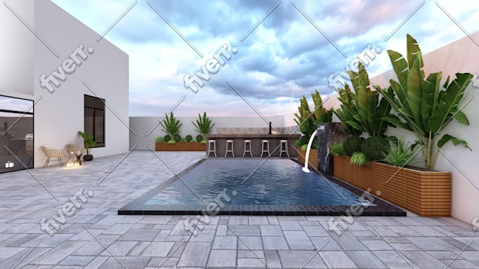 Design your outdoor kitchen with measurements plan by Imane1garden