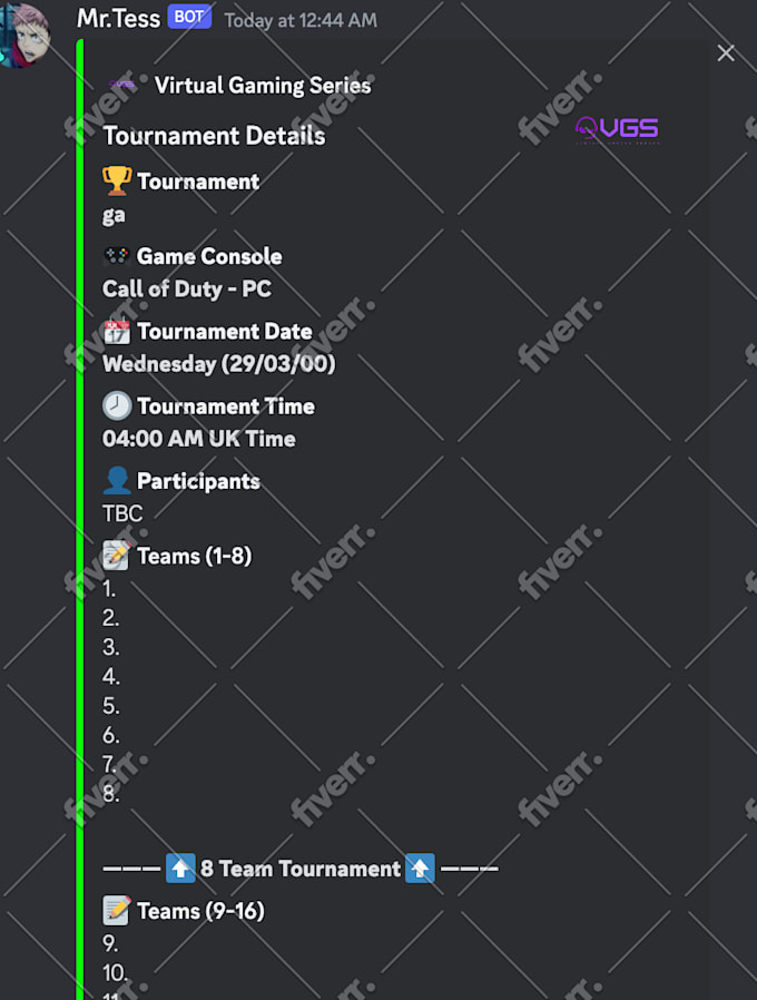 a develop a custom discord bot that does anything USA based
