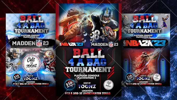 Make a professional sports gaming flyer for a or twitch