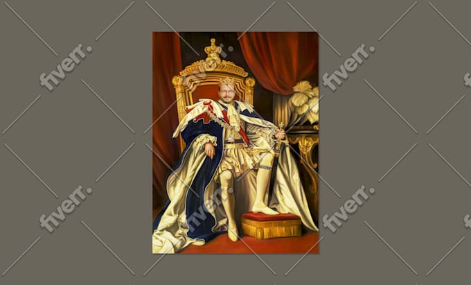 Portrait de couple royal personnalisé à partir d'une photo