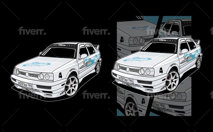T-shirt with drawing cartoon car for boy color Vector Image