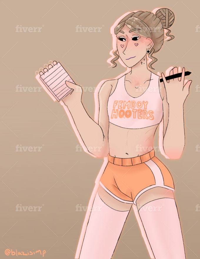 femboy hooters uniforms should definitely come with chokers :3 : r