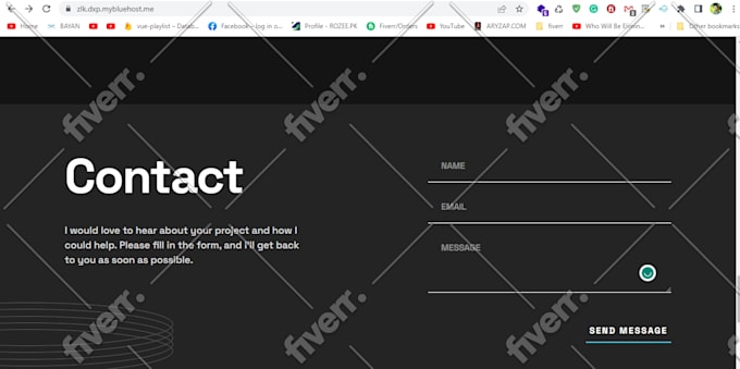 develop and fix php contact form, html form, wordpress form