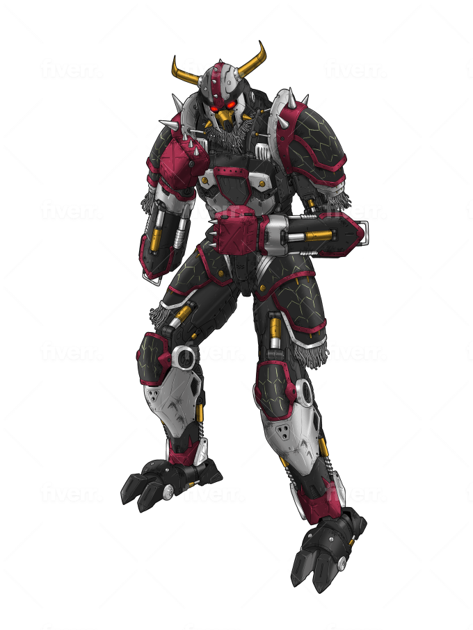 robot armor drawing