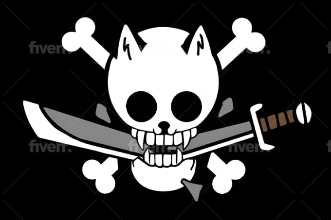 Disegna la tua bandiera di un pezzo, la bandiera dei pirati o il jolly roger  in qualsiasi stile