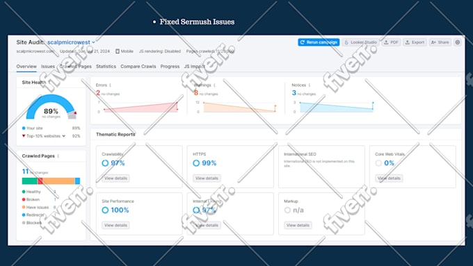 I will fix semrush errors and site audit issues - Image 3