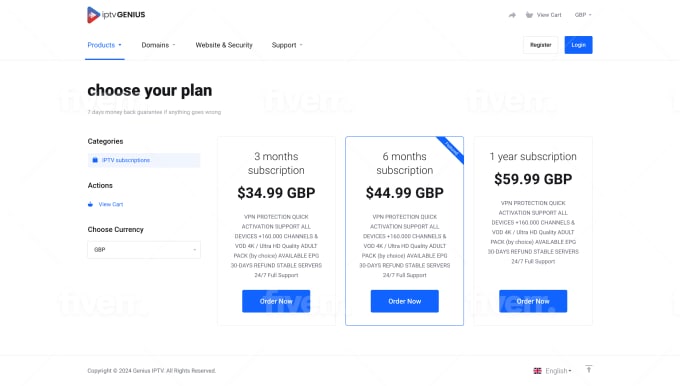 do a complete whmcs setup configuration and make a website