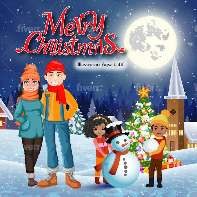 Design children story book illustration and children story