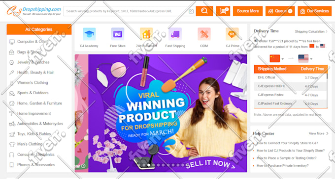 do shopify order fulfillment and product sourcing using cj dropshipping, dsers