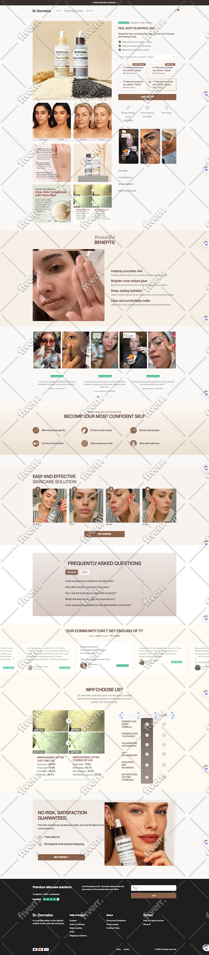fix shopify bugs and customize shopify store