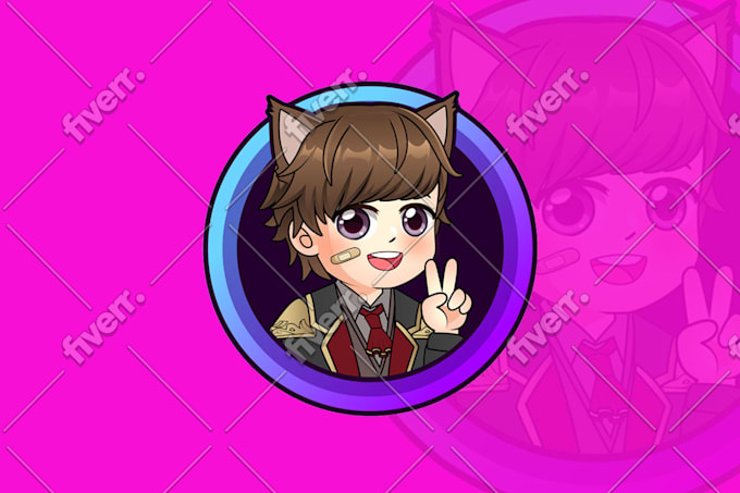 Create cartoon chibi logo for vtuber design by Mammamia_ Fiverr