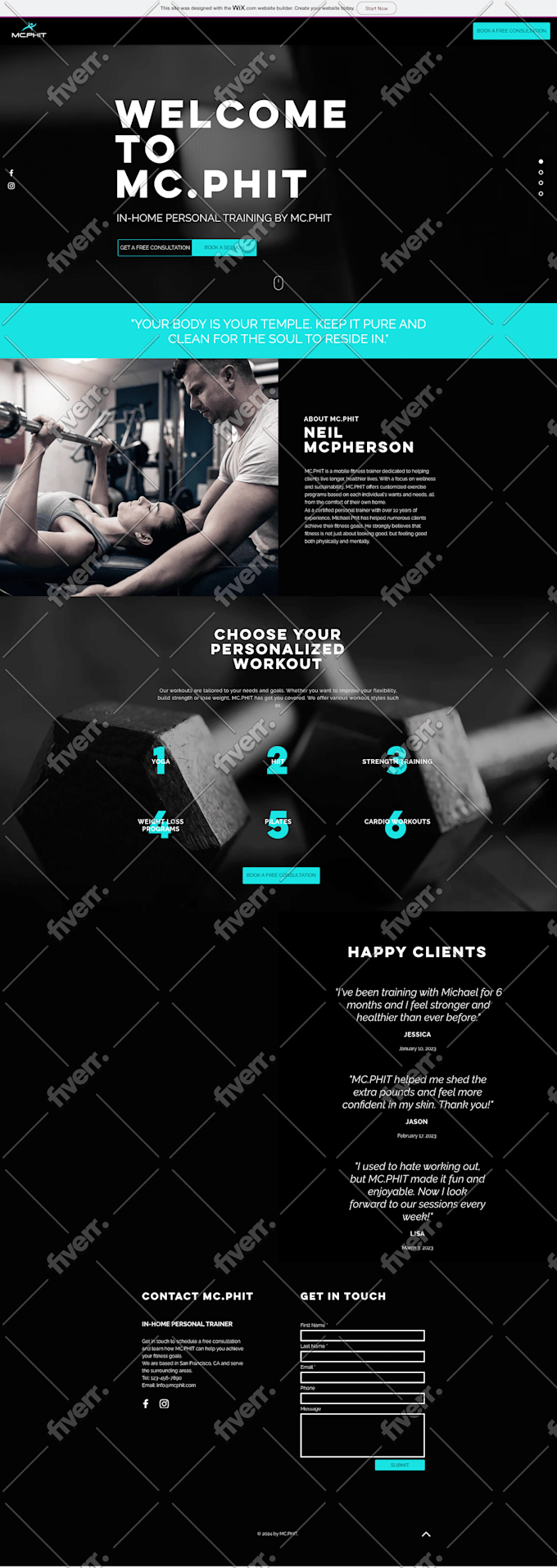 design, redesign, or develop a wix website
